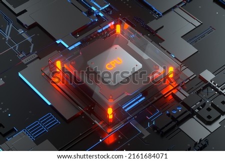 3d rendering science circuit and chip