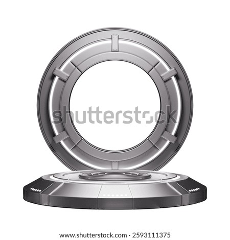 3D rendering of science fiction technology space stand