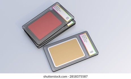 A 3d rendering of sealed slab cases with graded labels. The importance of condition, authentication, and preservation in modern trading card collecting and gaming culture.