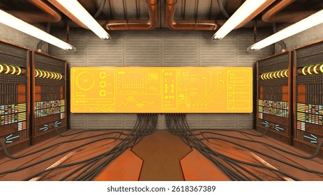 3D rendering of the server room