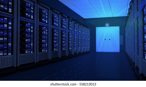 3d Rendering Server Room Stock Illustration 558213013 | Shutterstock