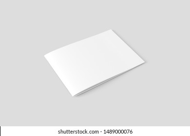 3d Rendering Set Of Blank Magazine, Album Or Book Mockup On Gray Background