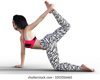 Posicionamiento en buscadores En respuesta a la Jarra 3d Rendering Sexy Yoga Woman Models: ilustración de stock 1053356465 |  Shutterstock