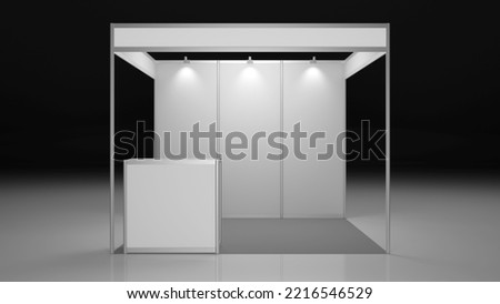 3D Rendering of Shell Scheme Exhibition Booth Stand