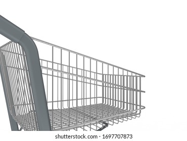 3D Rendering Shopping Cart POV Child Eye Level