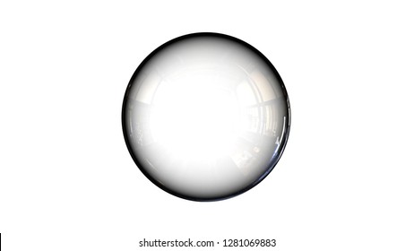 3d rendering of a shpere with structure isolated on a white background