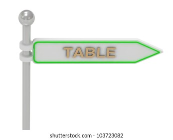3d rendering of sign with gold 