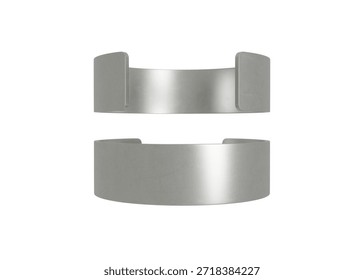 3D Rendering Silver Cuff Bangle Product Mockup