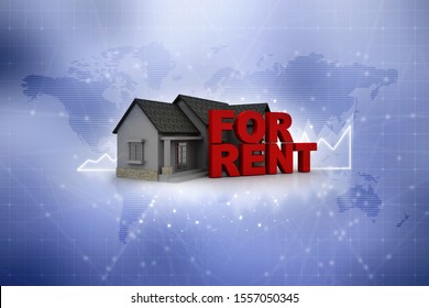 3d rendering single house for rent