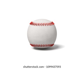 3d Rendering Single White Baseball Red Stock Illustration 1099437593 ...