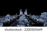 3D rendering of the skeleton castle