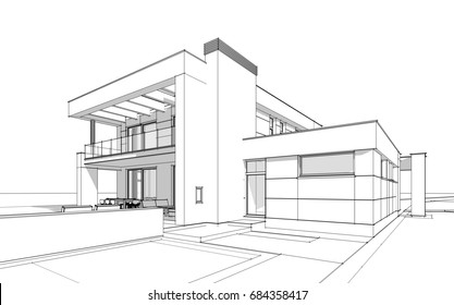 3d rendering sketch modern cozy 260nw 684358417