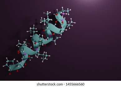 3d rendering of a small peptide called KFGF.