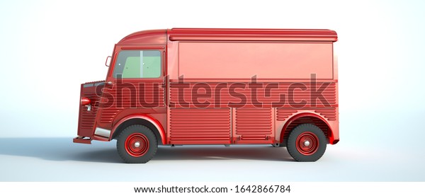 3D rendering of a\
small vintage truck