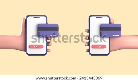 3d rendering of smartphone with hand from side, 3D pastel smaprtphone with ornaments business finance, icon set.