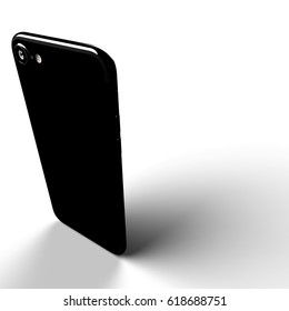 3D rendering of smartphone isolated in white