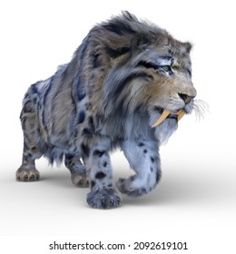 3D Rendering Of A Smilodon