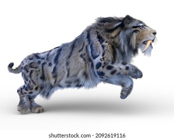 3D Rendering Of A Smilodon