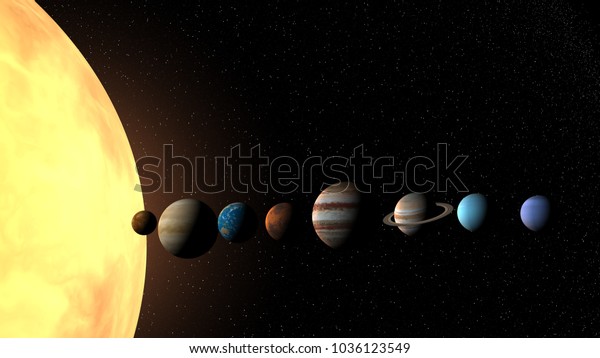 3d Rendering Solar System Galaxy All Royalty Free Stock Image