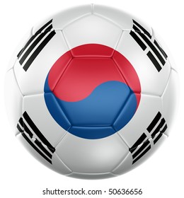 3d Rendering South Korean Soccer Ball Stock Illustration 50636656 ...