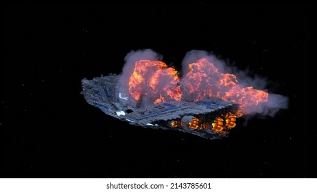 3D rendering of a space ship