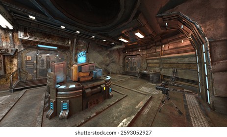 3D rendering of the spacecraft inside