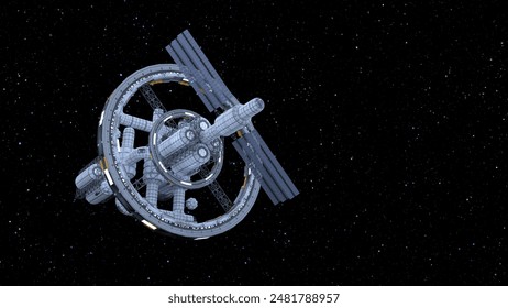 3D rendering of a spaceship