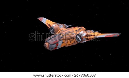 3D rendering of a spaceship