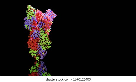 3D Rendering Of Spike Protein Of COVID-19 Virus . 5K Quality Image.