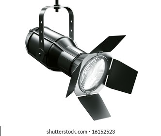 3d Rendering Of A Spotlight On A White Background