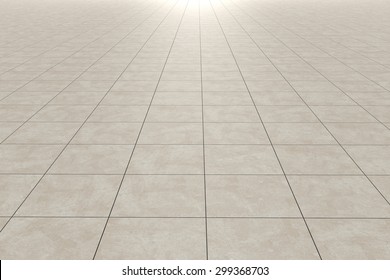 3d Rendering Of A Square Tiles Floor