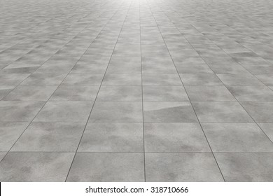 3d Rendering Of A Square Tiles Floor