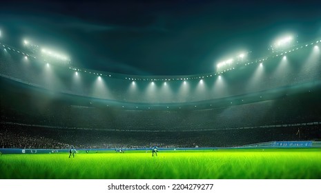 3D rendering of an stadium full of people