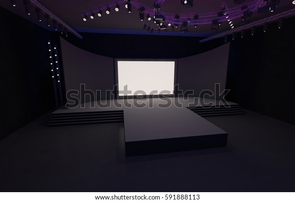 3d Rendering Stage Event Tv Led Stock Illustration 591888113 | Shutterstock