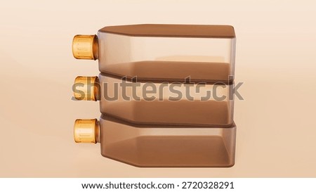 A 3d rendering of standard piece of laboratory equipment known as a cell culture flask often referred to as a T-flask. Specifically used for growing cells to multiply.