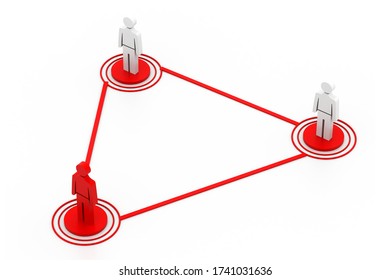 3d rendering of Standing Out From The Crowd