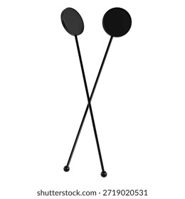 3D rendering of a stir stick for drinks such as tea, juice, and coffee. For promotional logo sticker mockups in cafes.