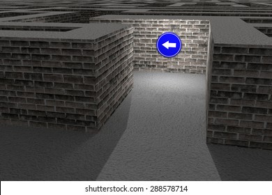 3d Rendering Of A Stone Maze