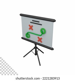 3d rendering strategy board isolated useful for business, company, economy, corporate and finance