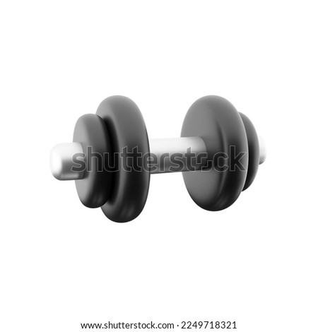 3d rendering strength training weight lifting barbell 3d icon 3d illustration gym equipment fitness theme