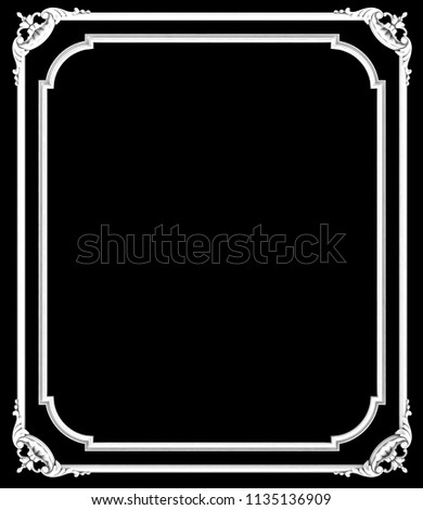 3d rendering stucco molding, frame