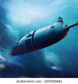 3d Rendering Submarine Periscope Depth Stock Illustration 2205300681 ...