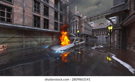 3D rendering of the submerged city