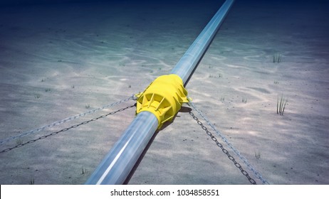 3d Rendering Of A Subsea Pipeline Anchor