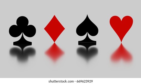 Glitch Effect Playing Cards Sign Set Stock Vector (Royalty Free ...