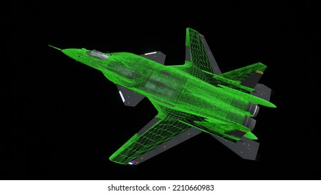 3D Rendering - Sukhoi Su-47, The Incredible Fighter Jet With Forward Swept Wing