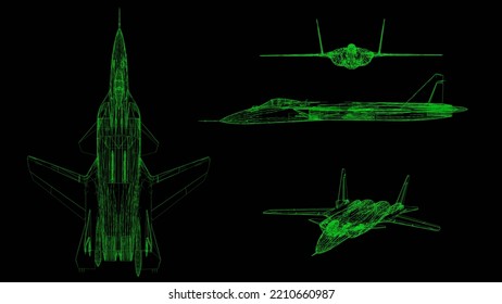 3D Rendering - Sukhoi Su-47, The Incredible Fighter Jet With Forward Swept Wing