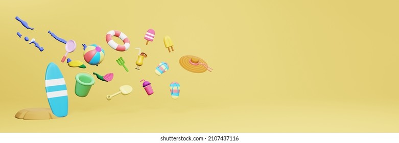 3d rendering of summer vacation in Solomon Island for social media template - Powered by Shutterstock