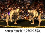 3d rendering sumo standing 