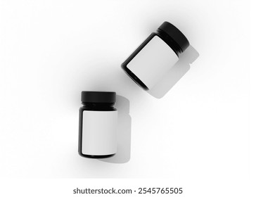 3D Rendering Supplement Bottle Mockup